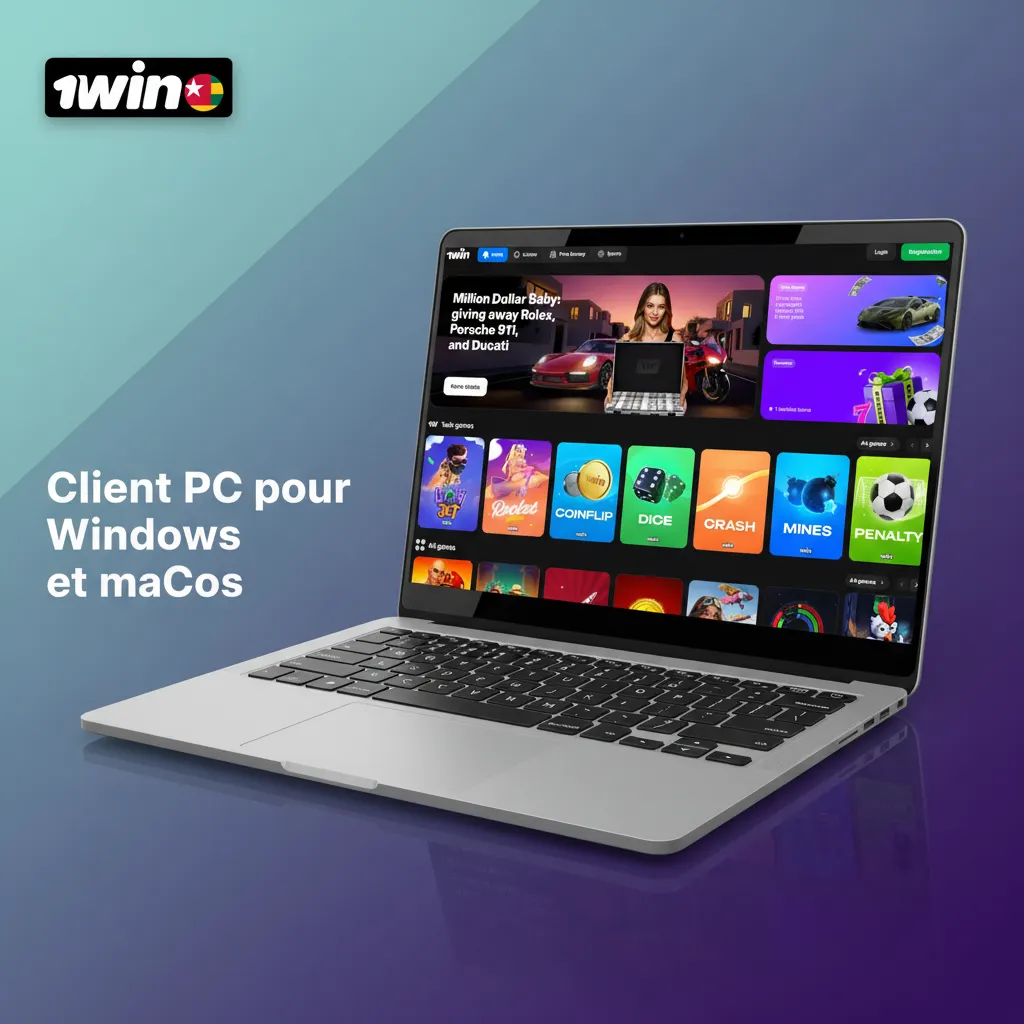 Parier et jouer sur Windows et macOS via navigateur, sans client dédié; mêmes fonctions sur ordinateur.