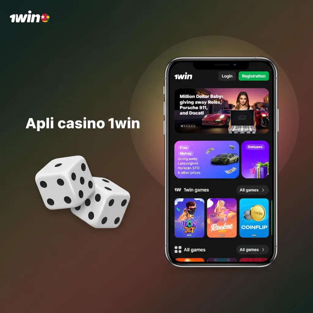 Écran de l’appli 1win: jeux de table, slots, live casino, promos; studios Pragmatic Play, Play’n GO, Evolution, NetEnt.