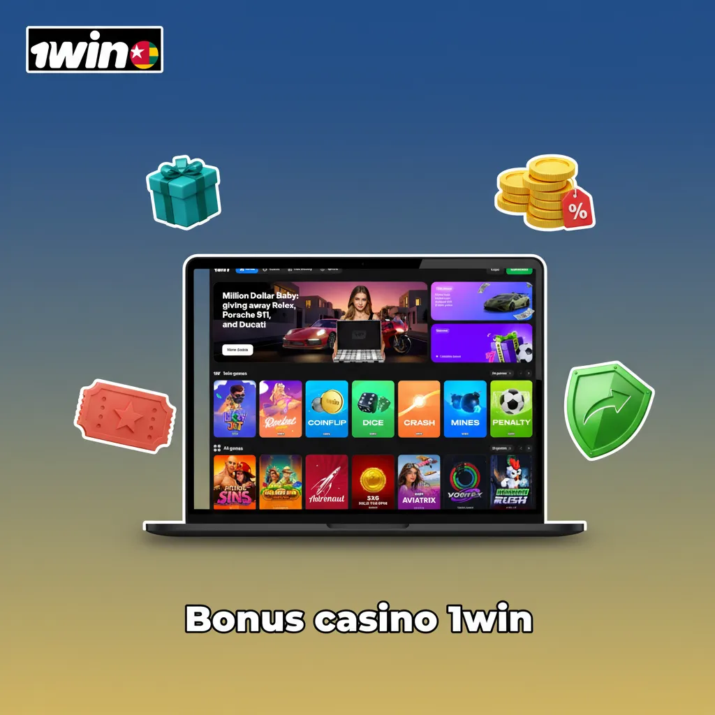 Bonus casino 1win: cashback 5-20% jusqu'à 115 000 XOF, tournois slots, Drops & Wins, recharge 50%, 20 tours gratuits lundi