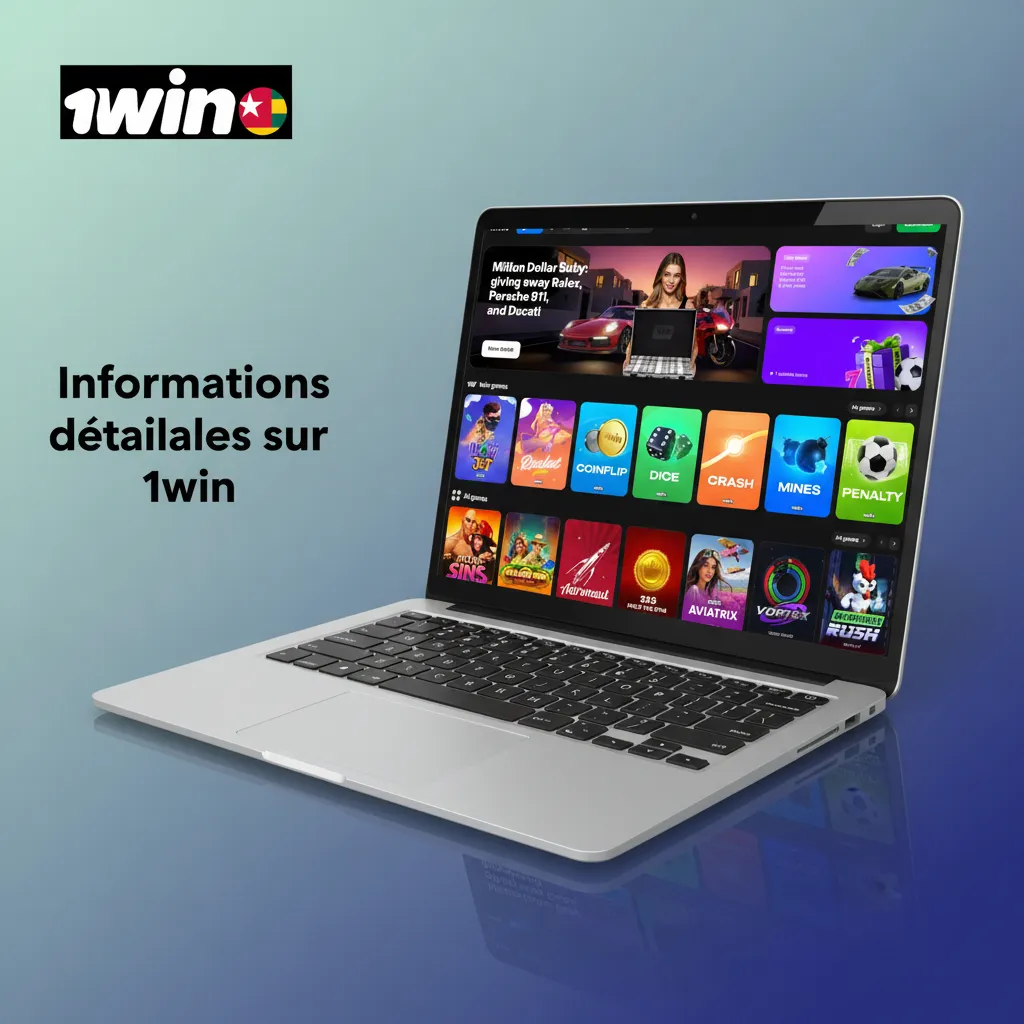 Banner with 1win app on smartphone screens for Togo, featuring live betting, casino games, and security shield icons.
