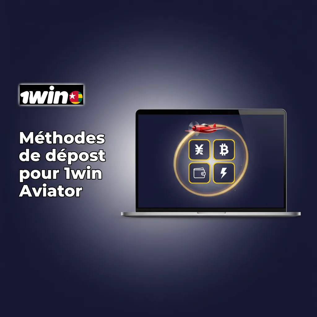 Icônes de méthodes de dépôt pour 1win Aviator au Togo: Visa, Mastercard, virement, Moov Money, TMoney, Skrill, crypto.
