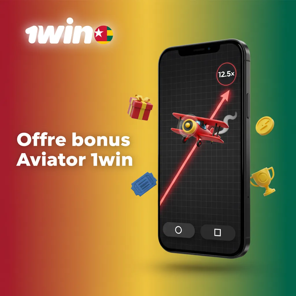 Bannière Offre bonus Aviator 1win: 500% jusqu’à 577 717 XOF, dès 1 000 XOF, crédit auto, valable casino et Aviator.