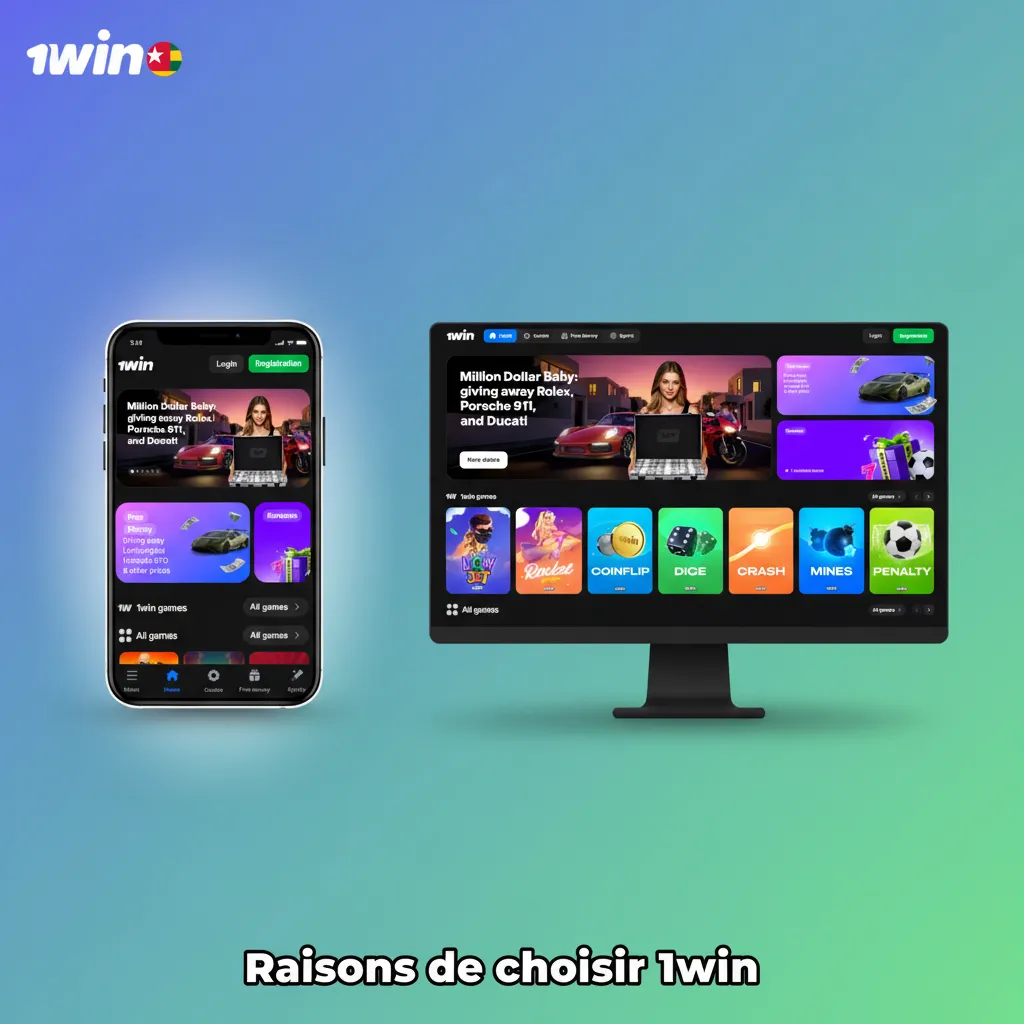 Raisons de choisir 1win: bonus 500% jusqu’à 577 717 XOF, cotes Afrique/Europe, TMoney/Flooz/cartes/crypto, support 24/7 FR